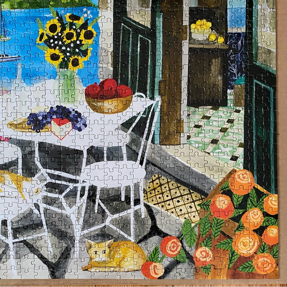 Eeboo Jigsaw Puzzle Cats in Positano 1000 Pieces Complete - Picture 10 of 12
